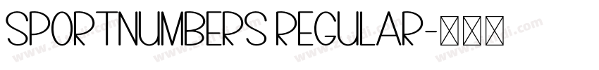 SportNumbers Regular字体转换